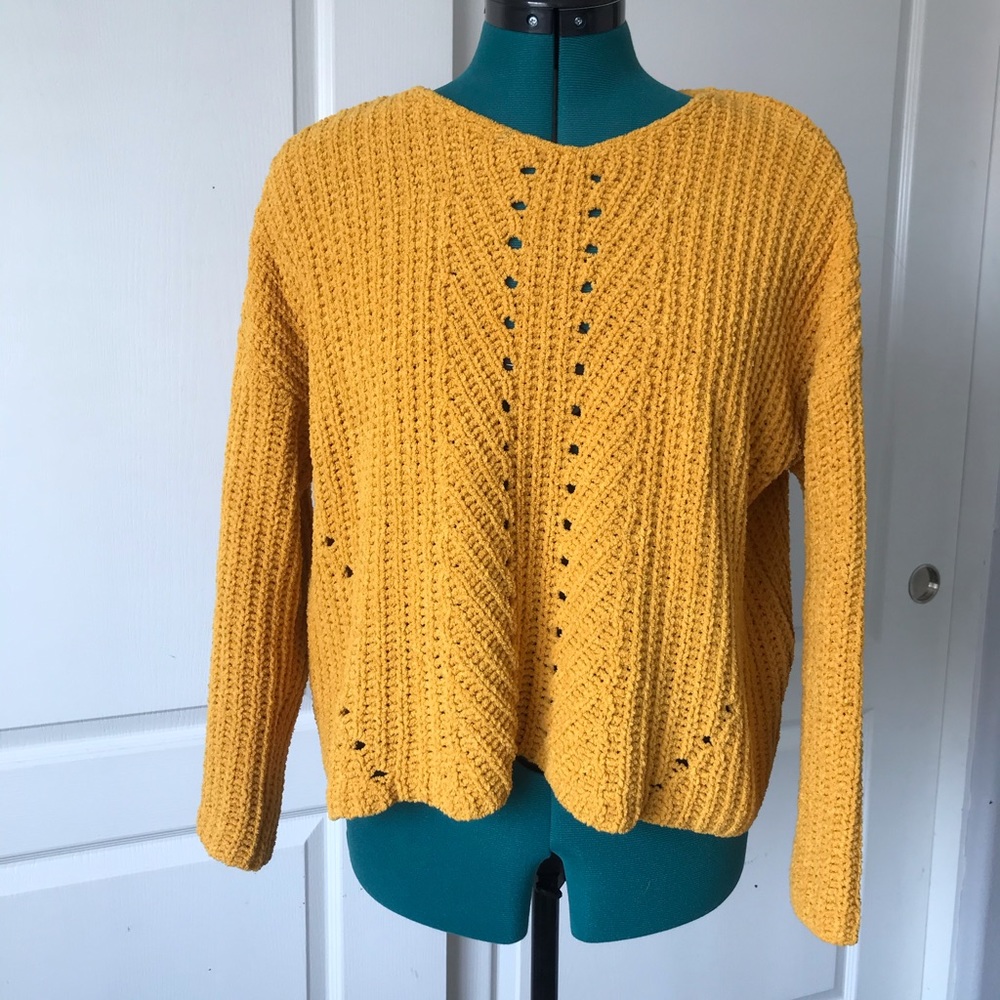 orange knit sweater